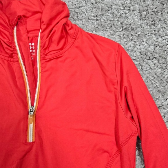 Title Nine Top Womens XS Pink 1/4 Zip Pullover Long Sleeve Stretch Running Gym - Picture 3 of 10